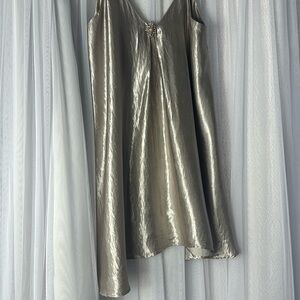 Champagne colored Slip Dress. Anthropology